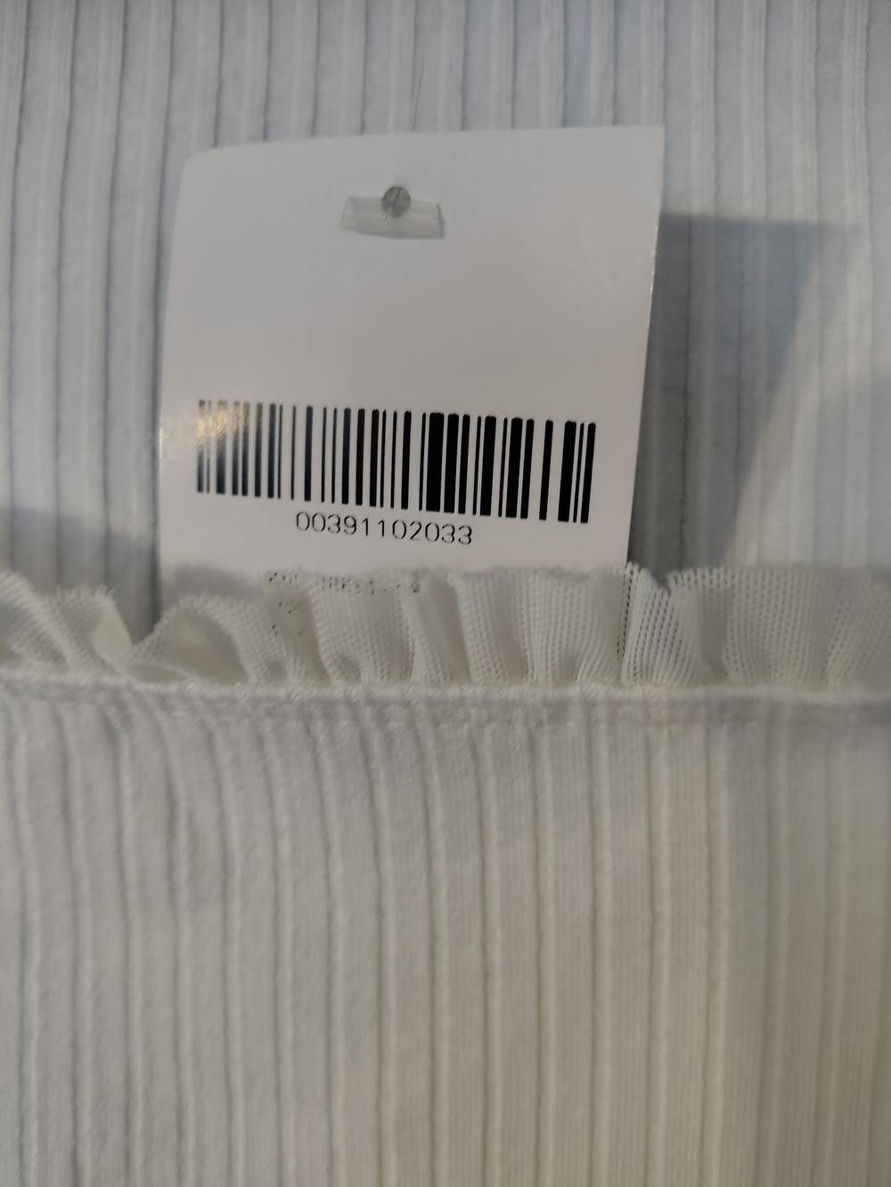 Forever 21 Ribbed Long Sleeve Dress in White with Black Trim - Picture 4 of 4